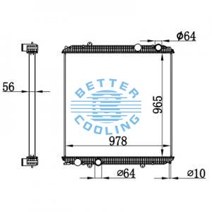 High Performance Truck Radiator For Scania  4 Series P94 114/ 124/ 144 / Bus Oem: 1365371 / 1439504/ 1516491 / 570468/ 570473 / 570482 / 7517001