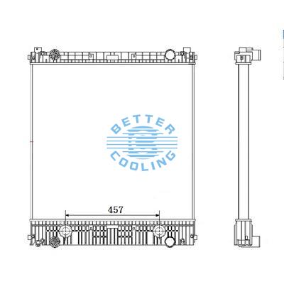 High Performance Truck Radiator For Freightliner 08-11 M2 & 106 Business Class Oem: 0525194003