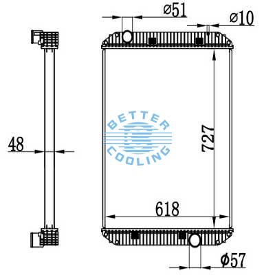 High Performance Truck Radiator For Freightliner 08--columibia Oem: