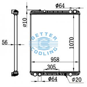 High Performance Truck Radiator For Nissan Ud Condor 99- Mt Oem: 21400-33z09/