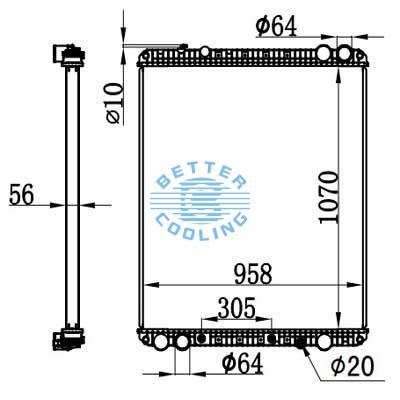 High Performance Truck Radiator For Freightliner Columbia Oem:
