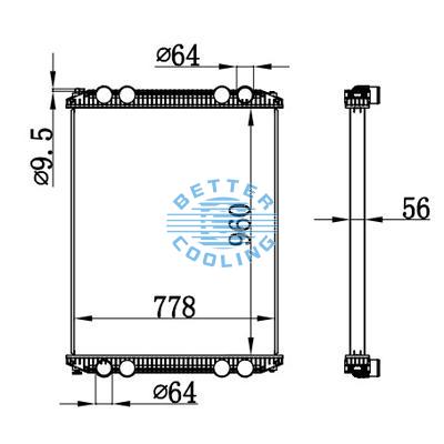 High Performance Truck Radiator For Freightliner Columbia 112/120 Oem: