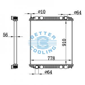 High Performance Truck Radiator For Mitsubishi Fuso Fighter 4d34/6d16/6d17 92-99mt Oem: