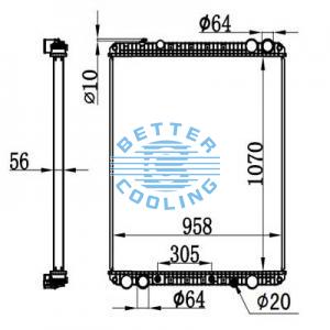 High Performance Truck Radiator For  Cv, Cv613, Cv713, Rd, Rd600, Rd688s, Rl & Rs
(years: 1997 To 2004)  Oem: 3mf5527am