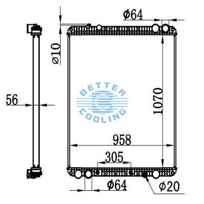 High Performance Truck Radiator For  Cascadia Oem: A0201190021, 529617009, 3s0581790003, 529617001, 527749003, 529617007, 529617003, Fre64, 8000-73st, 437249p/fr59oc, 05-26620-005, 05-27749-003, 05-27749003, 05-29617-003, 05-29617-009, 0526620005, 0527749