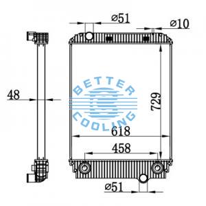 High Performance Truck Radiator For Mercedes-benz Axor(02-) Oem: 9405000703/9405000603/9405001803