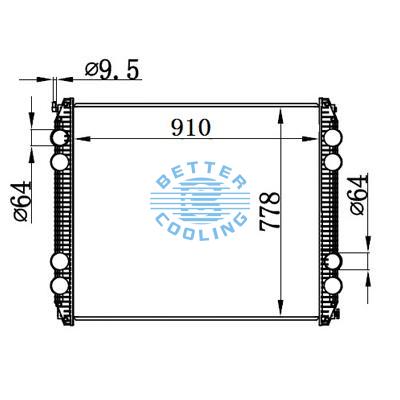 High Performance Truck Radiator For   Oem: Bhtb4761, 376761581, Bhtc2307, Bhtc7609, Bhth9350, Bhth9353, B4763, B4761, Bhth0171, Bhth9590, Bhtb4763, C2308, C7610, H9352, H9354, Fr44, Fr44lx, Fr44pa, Fr44r4, Fr44wf, Lt1080, Bhtb4763002, B4763002, C2307, Bht