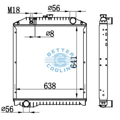 High Performance Truck Radiator For Hino Ranger J08c Fd1 Fe1, Gd1(94-99) Oem: 16090-4634