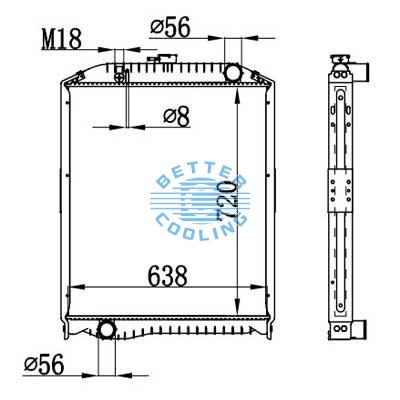 High Performance Truck Radiator For Hino Ranger  J08c Fg1(94-95) Oem: 16090-4674