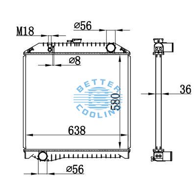 High Performance Truck Radiator For Hino Ranger Oem: