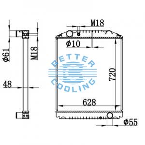 High Performance Truck Radiator For Daf  F85(92-)300/330/360/400 Oem: 1241583/1628621/1265520/1265522