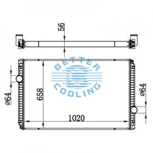 High Performance Truck Radiator For International/navistar 8100-8300, 8600, 9000, 9100, 9100i, 9200, 9200i, 9300, 9400 Series Oem: 1675680c9, 1675680c91, 1a15679g, 1625680c9, Srk7138, 1a0156790000, 6400-02st, 437138s