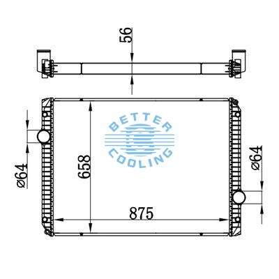 High Performance Truck Radiator For International/ford 8100-8300, 8600, 9000, 9100, 9100i, 9200, 9200i, 9300, 9400 Series  Oem: 1675680c9, 1675680c91, 1a15679g, 1625680c9, Srk7138, 1a0156790000, 6400-02st, 437138s