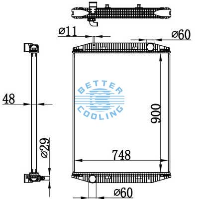 High Performance Truck Radiator For Iveco Eurostar  E.38/e.39/e.42/e.43/e.47/e.52(93-) Oem: 500384262/93 192 910/42532035
92901655/503422583/92901792/99488785
500 326 345
500348263