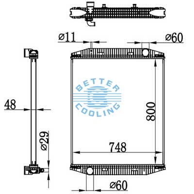 High Performance Truck Radiator For Iveco Eurostar (92-) Oem: 93192909