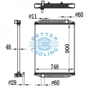 High Performance Truck Radiator For Volvo   Oem: 20585506/20585504/239198/vg77