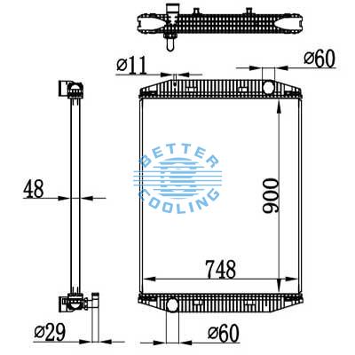 High Performance Truck Radiator For Iveco Eurostar (93-) Oem: 500326345/93192910/99488785/93160531/500384262