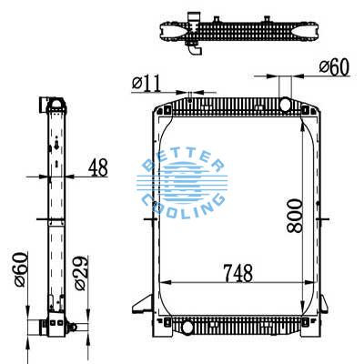 High Performance Truck Radiator For Iveco Eurostar (92-) Oem: 8139294/93160529