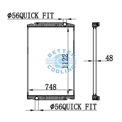 High Performance Truck Radiator For Iveco Stralis 260 S44/ S48/ S54/ S56                      Stralis 440 S35/s44/s48/s54/s56(02-) Oem: 41214447