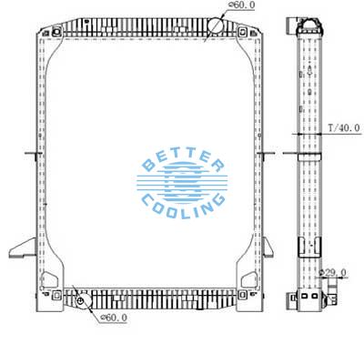 High Performance Truck Radiator For Iveco Eurostar(93-) Oem: 93160531