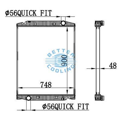 High Performance Truck Radiator For Iveco Stralis 260 S40/s43/ Stralis 440 S40/s43(02-)  Trakker(02-) Oem: 504011119