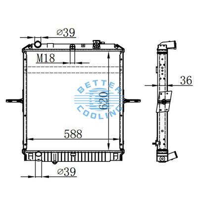 High Performance Truck Radiator For Isuzu Elf 6.8t(06-) Oem: