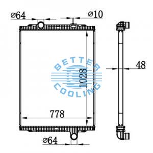 High Performance Truck Radiator For Isuzu Is N Series (98-) Gmc W Series Diesel(98-) Oem: 8971773731