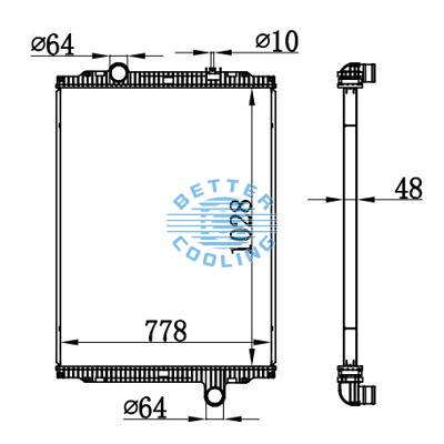 High Performance Truck Radiator For Kenworth  Oem: