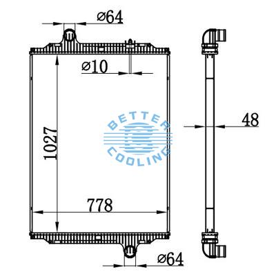 High Performance Truck Radiator For Kenworth 07-- Oem: