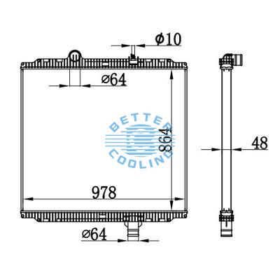 High Performance Truck Radiator For Kenworth 08--11 Oem: No8061001 F3160893105050