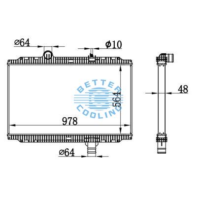High Performance Truck Radiator For Kenworth 08--10 Oem: N3994001 F3161221202010