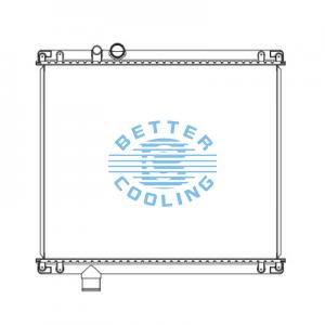 High Performance Truck Radiator For Freightliner Fl50, Fl60, Fl70, Fl80, Fl90 And Fl106  Oem: 0519756000