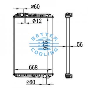 High Performance Truck Radiator For International/navistar 8100-8300, 8600, 9000, 9100, 9100i, 9200, 9200i, 9300, 9400 Series Oem: 1675680c9, 1675680c91, 1a15679g, 1625680c9, Srk7138, 1a0156790000, 6400-02st, 437138s