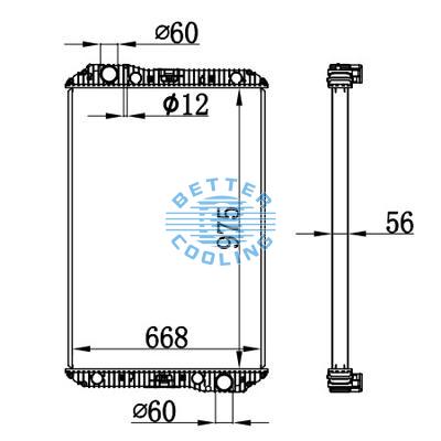 High Performance Truck Radiator For Mercedes-benz Axor 18/23/25/26/32(02-) Oem: 9405000703/9405000603