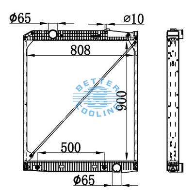 High Performance Truck Radiator For Mercedes-benz Actros 18t/20t25t/26t/32t/33t (96-) Oem: 942.500.10.03/942.500.16.03