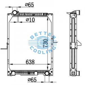 High Performance Truck Radiator For Hino  Oem: 16400e0070.