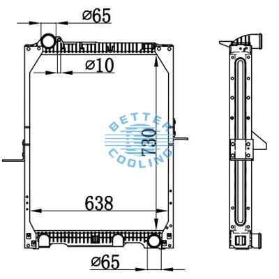 High Performance Truck Radiator For Mercedes-benz Ng90 12t/14t/16t/17t /18t/19t/20t/23t/24t/25t/26t/30t//32t/35t/44t/46t/48t/50t(87-) Oem: 6525014401/6525014501/6525016501/6555000103/6555000403/6555002103/6525015101/6525016401/6525015201