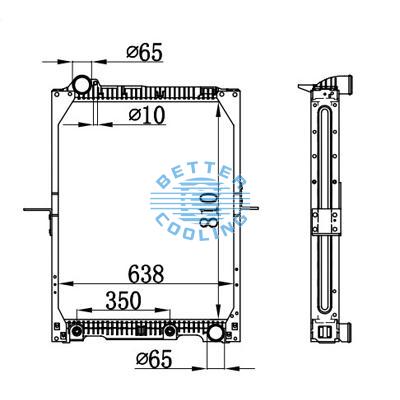 High Performance Truck Radiator For Mercedes-benz Ng90 12t/14t/16t/17t /18t/19t/20t/23t/24t/25t/26t/30t//32t/35t/44t/46t/48t/50t(87-) Oem: 6524014101
