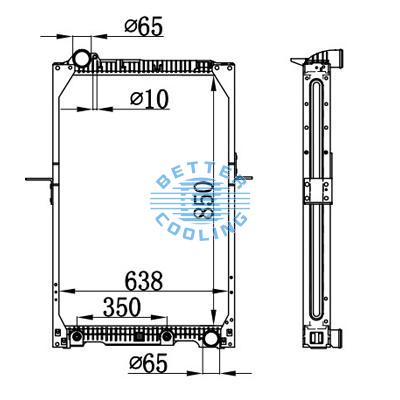 High Performance Truck Radiator For Mercedes-benz Ng90 35t/48t/50t(87-) Oem: 6525007001