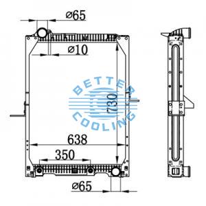 High Performance Truck Radiator For Freightliner 08-11 M2 & 106 Business Class Oem: 0525194003
