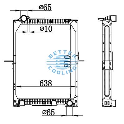 High Performance Truck Radiator For Mercedes 96--00actros Oem: 9425001203