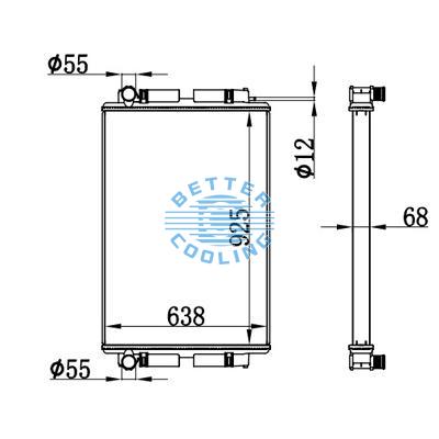 High Performance Truck Radiator For Mercedes 96--00actros Oem: