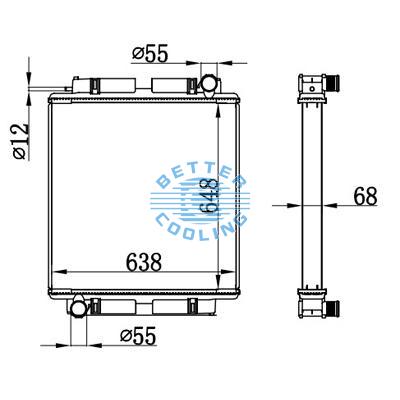 High Performance Truck Radiator For Mercedes 96actros Oem: 9425000903