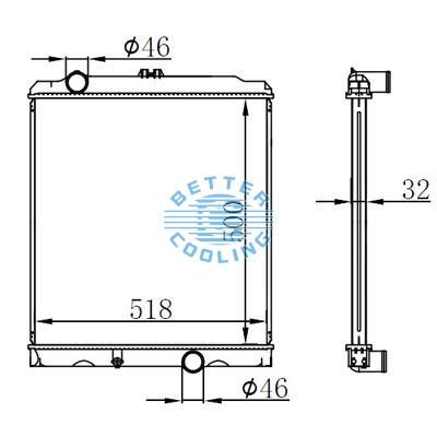 High Performance Truck Radiator For Mitsubishi Canter 93-96 Mt Oem: