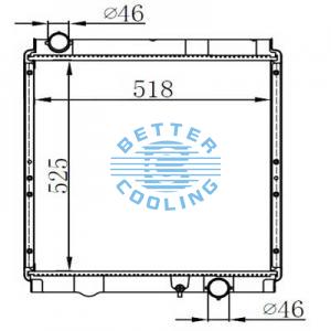 High Performance Truck Radiator For Mercedes-benz Actros 18t/20t25t/26t/32t/33t (96-) Oem: 9425000903/9425001503/9425000603