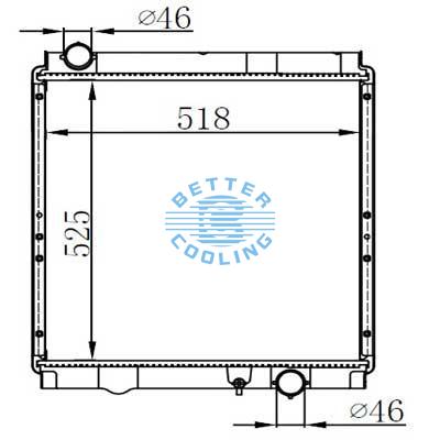 High Performance Truck Radiator For Mitsubishi Canter 5.2d 4m50 02- Mt Oem: