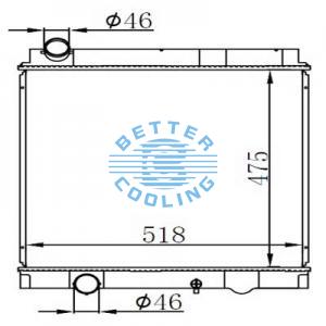 High Performance Truck Radiator For  Fl50, Fl60, Fl70, Fl80, Fl90 Series 
With 3126 Engine Oem: 1ah00068s, 2ah00032, 2ah00067, 2ah00068, 2ah00088, 310021t, 3ah00196s, 660050, 6805001406, 6805002803, A05116060003, A0516058000, A0516058001, A0516058002, A05