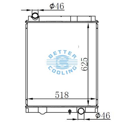 High Performance Truck Radiator For Mitsubishi Canter 5.2d 4m51 02- Mt Oem: