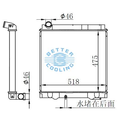 High Performance Truck Radiator For Mitsubishi Canter 5.2d 4m51 02- Mt Oem:
