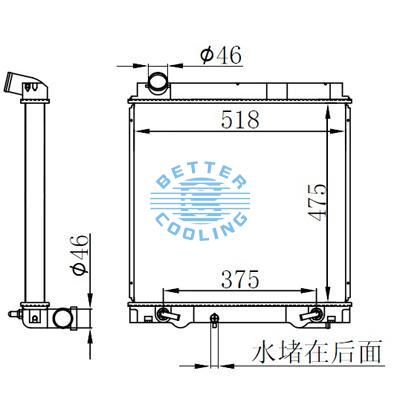 High Performance Truck Radiator For Mitsubishi Canter 5.2d 4m51 02- At Oem: